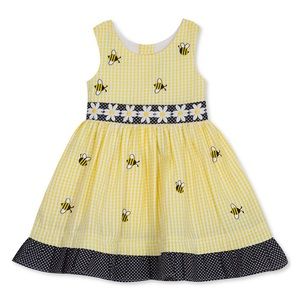 Rare Editions Baby Girl’s Bumblebee Dress